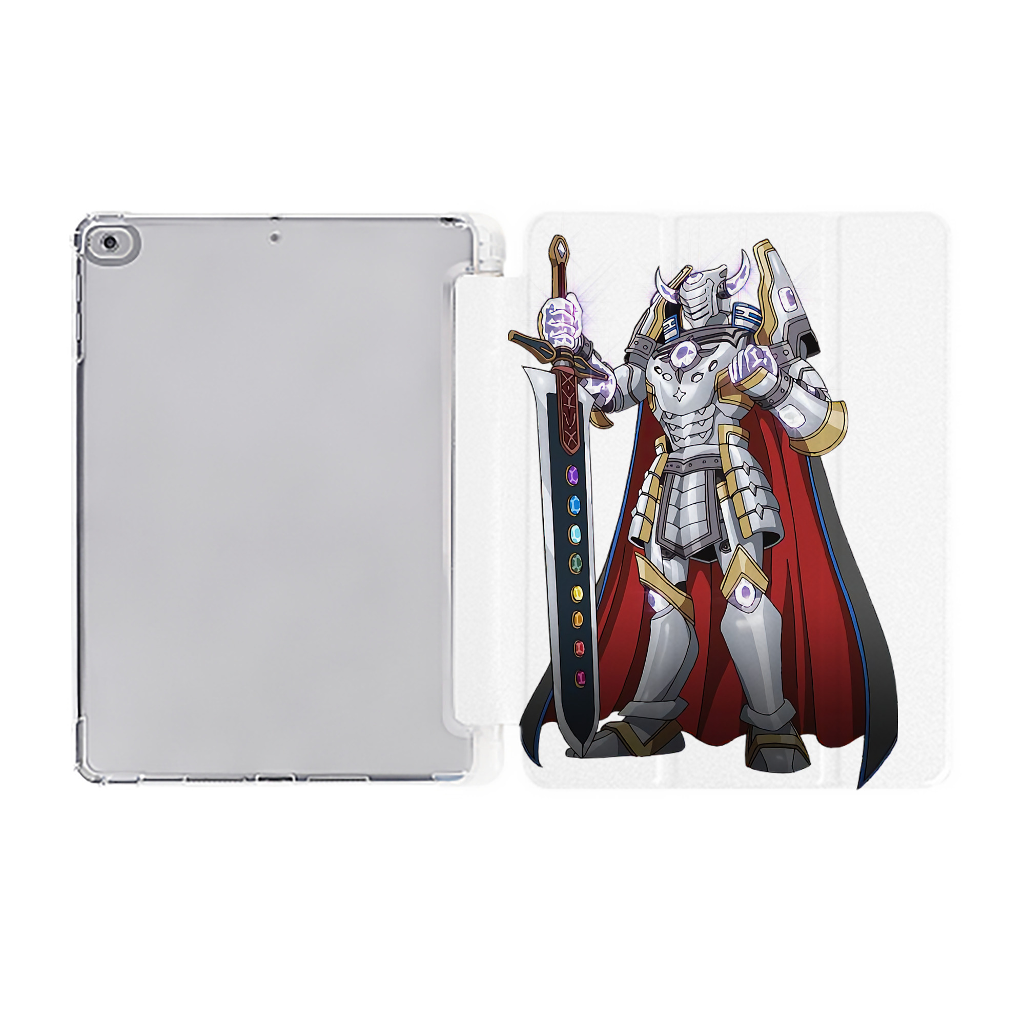（画像用） 遊☆戯☆王 Yu-Gi-Oh! IPad ケース ペン収納付き 三つ折りスタンド PUレザー×シリコン 対応機種9.5/10.5/10.9インチ